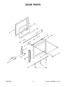 05 - Door Parts parts for Whirlpool Range YKSDB900ESS0 from AppliancePartsPros.com