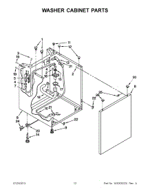 06 - Washer Cabinet Parts parts for Whirlpool Washer Dryer Combo YLTE5243DQB from AppliancePartsPros.com