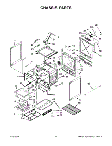03 - Chassis Parts parts for Whirlpool Range YWEE730H0DB0 from AppliancePartsPros.com