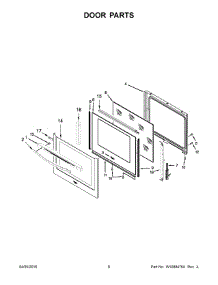 04 - Door Parts parts for Whirlpool Range YWEE745H0FS0 from AppliancePartsPros.com