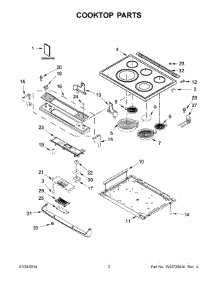02 - Cooktop Parts parts for Whirlpool Range YWEE760H0DS0 from AppliancePartsPros.com