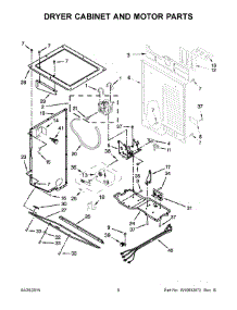 04 - Dryer Cabinet And Motor Parts parts for Whirlpool Washer Dryer Combo YWET3300XQ1 from AppliancePartsPros.com