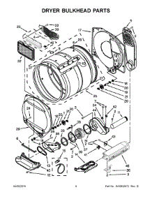 05 - Dryer Bulkhead Parts parts for Whirlpool Washer Dryer Combo YWET3300XQ1 from AppliancePartsPros.com