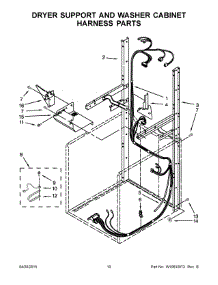 06 - Dryer Support And Washer Cabinet Harness Parts parts for Whirlpool Washer Dryer Combo YWET3300XQ1 from AppliancePartsPros.com