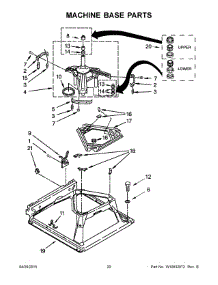 11 - Machine Base Parts parts for Whirlpool Washer Dryer Combo YWET3300XQ1 from AppliancePartsPros.com