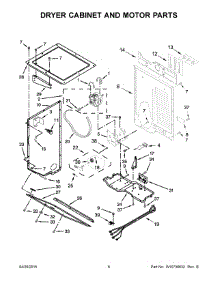 04 - Dryer Cabinet And Motor Parts parts for Whirlpool Washer Dryer Combo YWET3300XQ2 from AppliancePartsPros.com