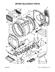 05 - Dryer Bulkhead Parts parts for Whirlpool Washer Dryer Combo YWET3300XQ2 from AppliancePartsPros.com