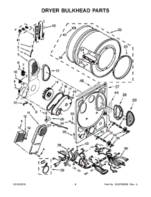 05 - Dryer Bulkhead Parts parts for Whirlpool Washer Dryer Combo YWET4024EW0 from AppliancePartsPros.com