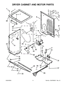 04 - Dryer Cabinet And Motor Parts parts for Whirlpool Washer Dryer Combo YWET4027EW0 from AppliancePartsPros.com