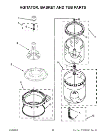 11 - Agitator, Basket And Tub Parts parts for Whirlpool Washer Dryer Combo YWET4027EW0 from AppliancePartsPros.com