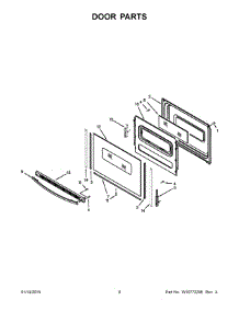 05 - Door Parts parts for Whirlpool Range YWFC150M0EB0 from AppliancePartsPros.com