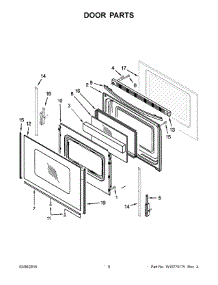 05 - Door Parts parts for Whirlpool Range YWFC310S0ES0 from AppliancePartsPros.com