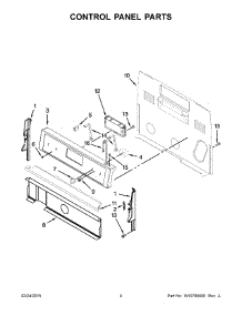 03 - Control Panel Parts parts for Whirlpool Range YWFE330W0EB0 from AppliancePartsPros.com