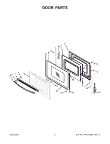 05 - Door Parts parts for Whirlpool Range YWFE330W0EB0 from AppliancePartsPros.com