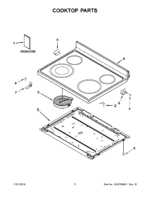 02 - Cooktop Parts parts for Whirlpool Range YWFE510S0EW0 from AppliancePartsPros.com