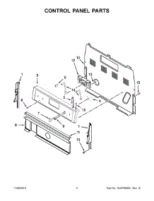 03 - Control Panel Parts parts for Whirlpool Range YWFE515S0EW0 from AppliancePartsPros.com