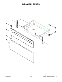 06 - Drawer Parts parts for Whirlpool Range YWFE530C0EW0 from AppliancePartsPros.com