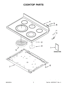 02 - Cooktop Parts parts for Whirlpool Range YWFE540H0BB1 from AppliancePartsPros.com