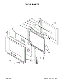 05 - Door Parts parts for Whirlpool Range YWFE540H0BB1 from AppliancePartsPros.com