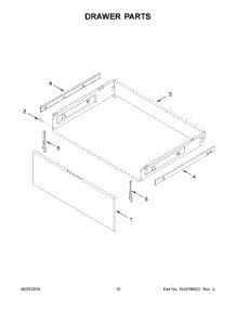 06 - Drawer Parts parts for Whirlpool Range YWFE540H0EH0 from AppliancePartsPros.com