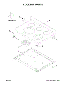 02 - Cooktop Parts parts for Whirlpool Range YWFE540H0ES0 from AppliancePartsPros.com