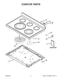 02 - Cooktop Parts parts for Whirlpool Range YWFE710H0BS1 from AppliancePartsPros.com