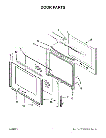05 - Door Parts parts for Whirlpool Range YWFE710H0BS1 from AppliancePartsPros.com
