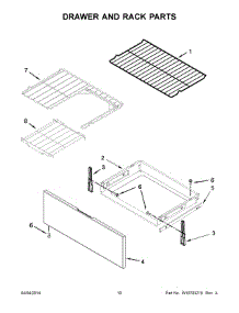 06 - Drawer And Rack Parts parts for Whirlpool Range YWFE710H0BW1 from AppliancePartsPros.com
