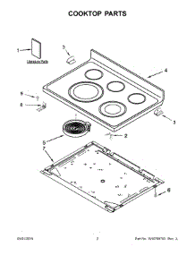 02 - Cooktop Parts parts for Whirlpool Range YWFE715H0ES0 from AppliancePartsPros.com
