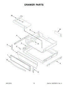 06 - Drawer Parts parts for Whirlpool Range YWFE715H0ES0 from AppliancePartsPros.com