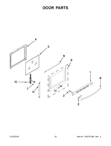 06 - Door Parts parts for Whirlpool Range YWFI910H0AS1 from AppliancePartsPros.com