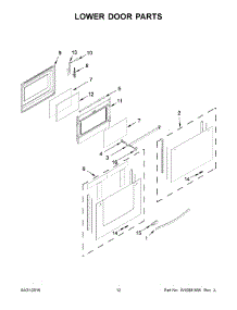 07 - Lower Door Parts parts for Whirlpool Range YWGE745C0FH0 from AppliancePartsPros.com