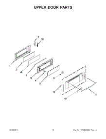 05 - Upper Door Parts parts for Whirlpool Range YWGI925C0BS0 from AppliancePartsPros.com