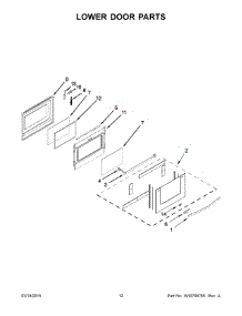 07 - Lower Door Parts parts for Whirlpool Range YWGI925C0BS1 from AppliancePartsPros.com
