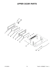 06 - Upper Door Parts parts for Whirlpool Range YWGI925C0BS2 from AppliancePartsPros.com