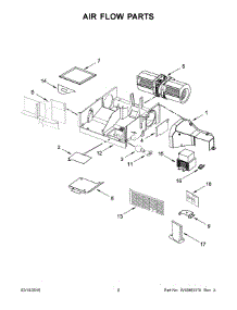 05 - Air Flow Parts parts for Whirlpool Microwave YWMH31017AS3 from AppliancePartsPros.com