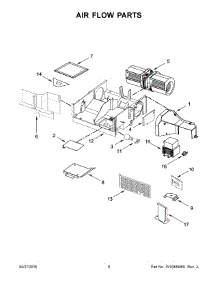 05 - Air Flow Parts parts for Whirlpool Microwave YWMH31017AS4 from AppliancePartsPros.com