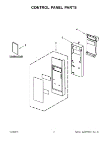 02 - Control Panel Parts parts for Whirlpool Microwave YWMH31017AW2 from AppliancePartsPros.com