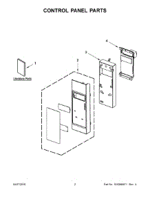 02 - Control Panel Parts parts for Whirlpool Microwave YWMH31017AW5 from AppliancePartsPros.com