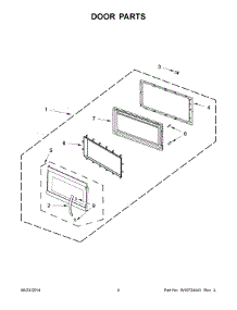 03 - Door Parts parts for Whirlpool Microwave YWMH53520CE0 from AppliancePartsPros.com