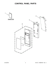 02 - Control Panel Parts parts for Whirlpool Microwave YWMH53520CH1 from AppliancePartsPros.com