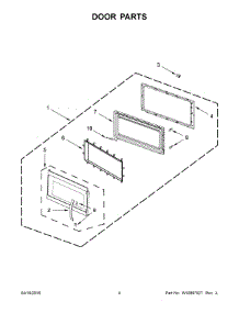 03 - Door Parts parts for Whirlpool Microwave YWMH53520CS1 from AppliancePartsPros.com