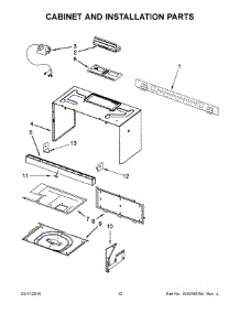 07 - Cabinet And Installation Parts parts for Whirlpool Microwave YWMH76718AB2 from AppliancePartsPros.com