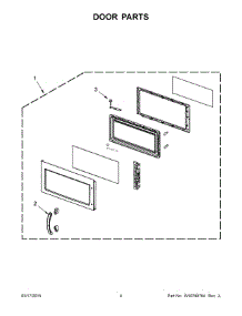 03 - Door Parts parts for Whirlpool Microwave YWMH76718AS2 from AppliancePartsPros.com