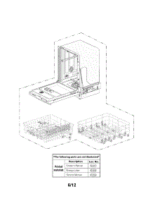 Exploded View Parts parts for Lg Dishwasher LDF7551BB / from AppliancePartsPros.com