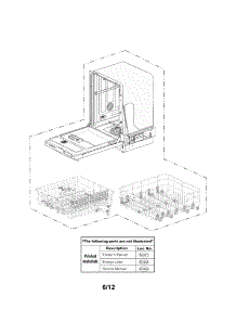 Exploded View Parts parts for Lg Dishwasher LDF7551ST / from AppliancePartsPros.com
