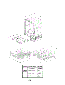 Exploded View Parts parts for Lg Dishwasher LDF7774BB / from AppliancePartsPros.com