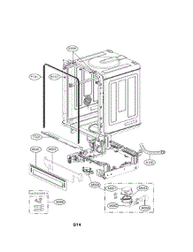 Exploded View Parts parts for Lg Dishwasher LDF7774ST / from AppliancePartsPros.com
