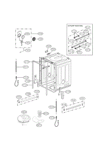 Tub Assembly Parts parts for Lg Dishwasher LDF8072ST / from AppliancePartsPros.com
