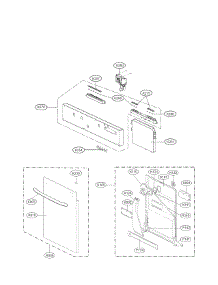Door Assembly Parts parts for Lg Dishwasher LDF8764ST / from AppliancePartsPros.com